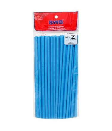 Forma De Chocolate - Canudo De Papel Liso Azul Com 50un BWB9954